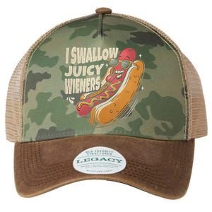 I Swallow Juicy Wiener Embarrassing Legacy Tie Dye Trucker Hat