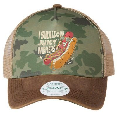 I Swallow Juicy Wiener Embarrassing Legacy Tie Dye Trucker Hat
