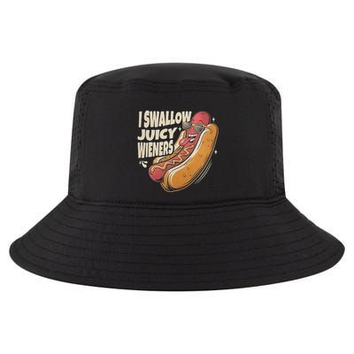I Swallow Juicy Wiener Embarrassing Cool Comfort Performance Bucket Hat