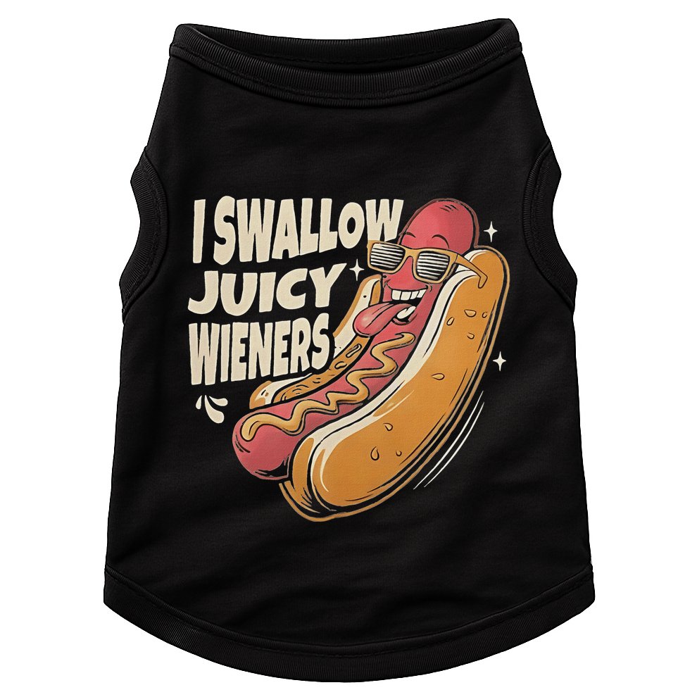I Swallow Juicy Wiener Embarrassing Doggie Tank