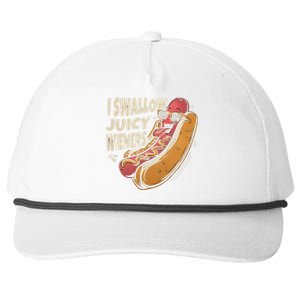 I Swallow Juicy Wiener Embarrassing Snapback Five-Panel Rope Hat