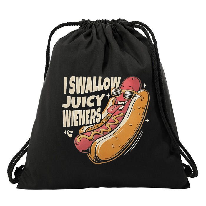 I Swallow Juicy Wiener Embarrassing Drawstring Bag