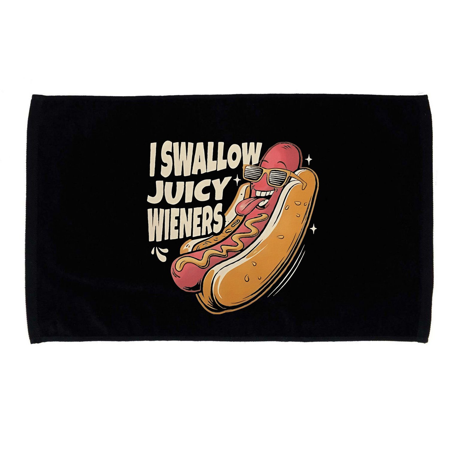I Swallow Juicy Wiener Embarrassing Microfiber Hand Towel