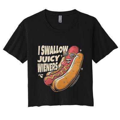 I Swallow Juicy Wiener Embarrassing Crop Top