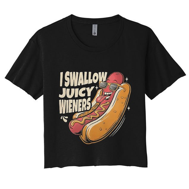 I Swallow Juicy Wiener Embarrassing Crop Top