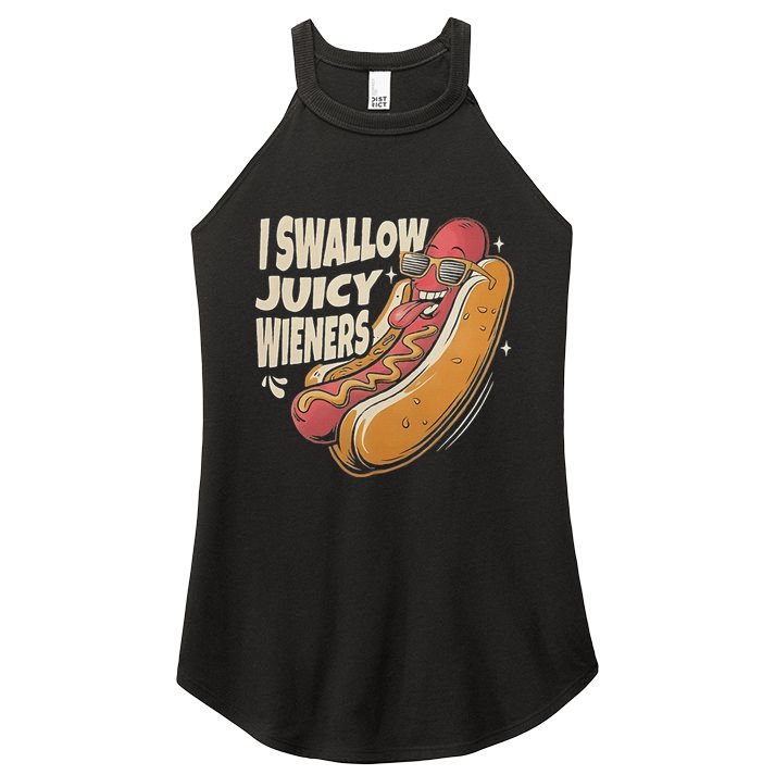 I Swallow Juicy Wiener Embarrassing Women's Perfect Tri Rocker Tank