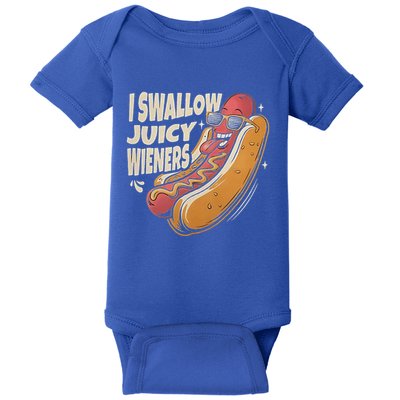 I Swallow Juicy Wiener Embarrassing Baby Bodysuit