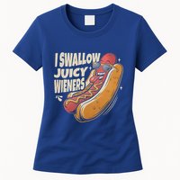 I Swallow Juicy Wiener Embarrassing Womens T-Shirt