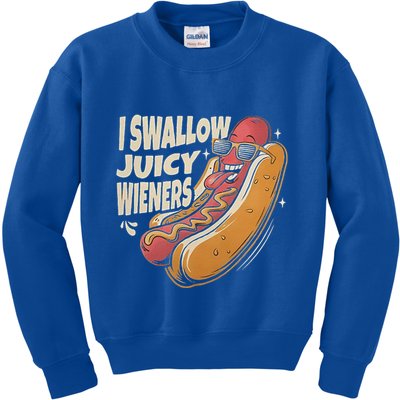 I Swallow Juicy Wiener Embarrassing Kids Sweatshirt