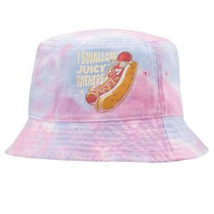 I Swallow Juicy Wiener Embarrassing Tie-Dyed Bucket Hat