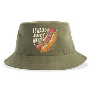 I Swallow Juicy Wiener Embarrassing Sustainable Bucket Hat