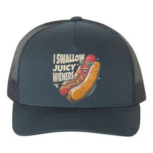 I Swallow Juicy Wiener Embarrassing Yupoong Adult 5-Panel Trucker Hat