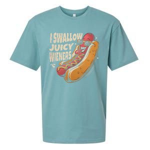 I Swallow Juicy Wiener Embarrassing Sueded Cloud Jersey T-Shirt