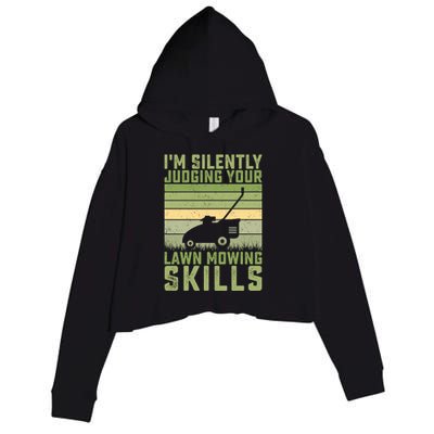 Im Silently Judging Your Mowing Skills Lawn Mowing Gardener Cute Gift Crop Fleece Hoodie