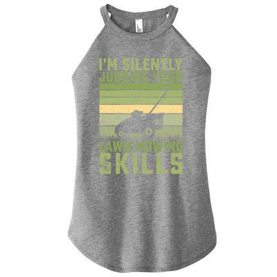 Im Silently Judging Your Mowing Skills Lawn Mowing Gardener Cute Gift Women’s Perfect Tri Rocker Tank