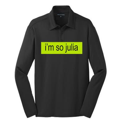 IM So Julia Brat Silk Touch Performance Long Sleeve Polo