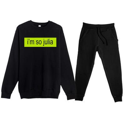 IM So Julia Brat Premium Crewneck Sweatsuit Set