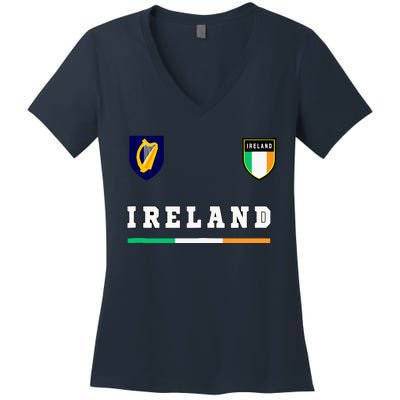 Ireland Sportsoccer Jersey Flag Football Dublin Tank Top Women's V-Neck T-Shirt