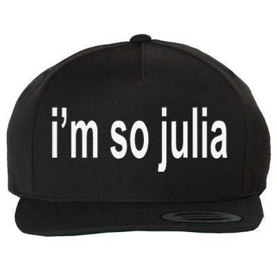 IM So Julia Quote Wool Snapback Cap