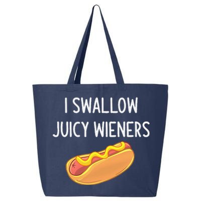 I Swallow Juicy Wieners Funny Joke Sarcastic Family 25L Jumbo Tote