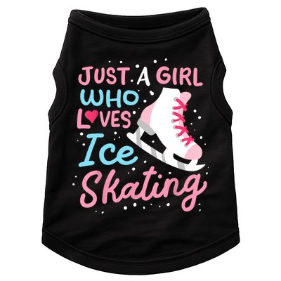 Ice Skating Just A Girl Who Loves Ice Skating Doggie Tank