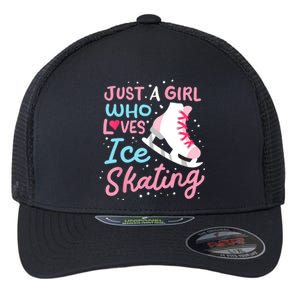 Ice Skating Just A Girl Who Loves Ice Skating Flexfit Unipanel Trucker Cap