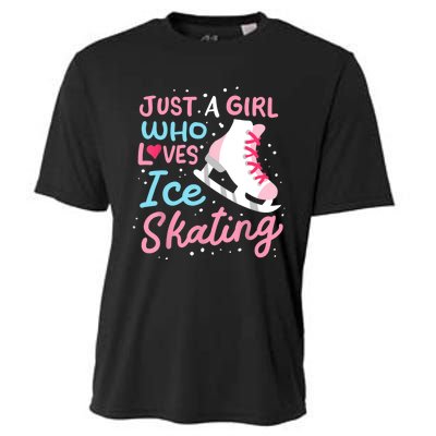 Ice Skating Just A Girl Who Loves Ice Skating Cooling Performance Crew T-Shirt