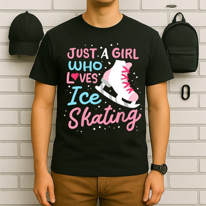 Ice Skating Just A Girl Who Loves Ice Skating T-Shirt