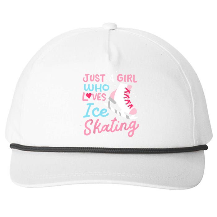 Ice Skating Just A Girl Who Loves Ice Skating Snapback Five-Panel Rope Hat