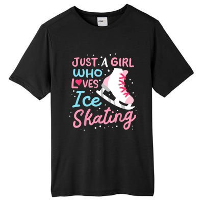 Ice Skating Just A Girl Who Loves Ice Skating Tall Fusion ChromaSoft Performance T-Shirt