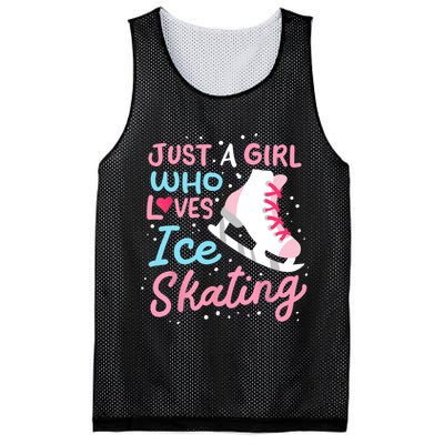 Ice Skating Just A Girl Who Loves Ice Skating Mesh Reversible Basketball Jersey Tank
