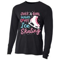 Ice Skating Just A Girl Who Loves Ice Skating Cooling Performance Long Sleeve Crew