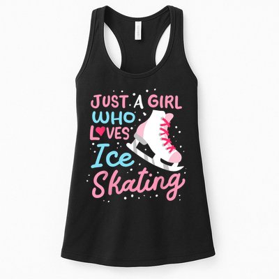 Ice Skating Just A Girl Who Loves Ice Skating Womens Tank Top