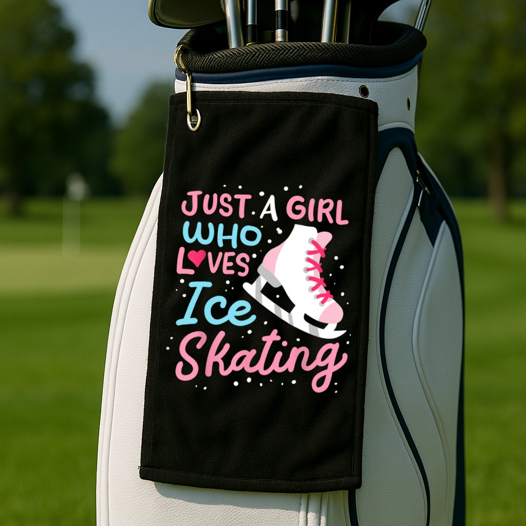 Ice Skating Just A Girl Who Loves Ice Skating Golf Towel