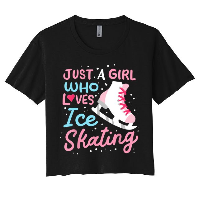 Ice Skating Just A Girl Who Loves Ice Skating Crop Top