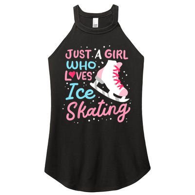 Ice Skating Just A Girl Who Loves Ice Skating Women's Perfect Tri Rocker Tank