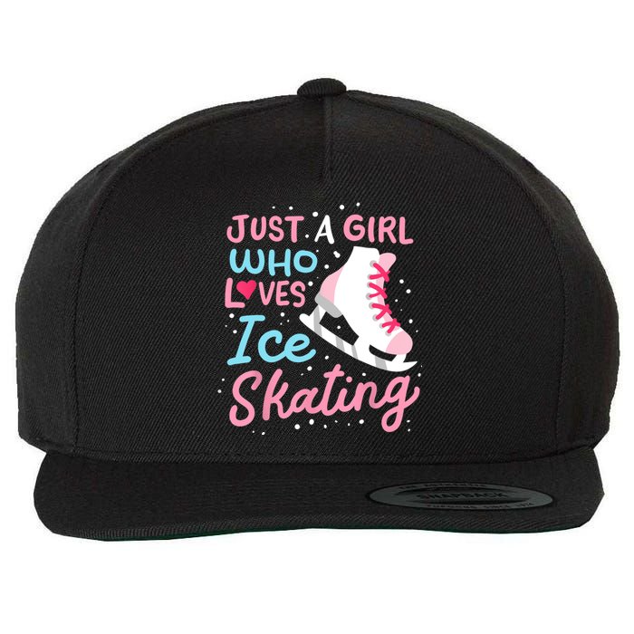 Ice Skating Just A Girl Who Loves Ice Skating Wool Snapback Cap