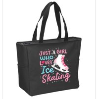 Ice Skating Just A Girl Who Loves Ice Skating Zip Tote Bag