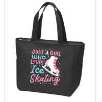 Ice Skating Just A Girl Who Loves Ice Skating Zip Tote Bag