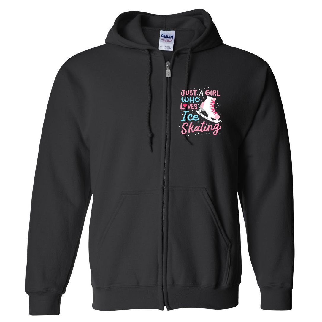 Ice Skating Just A Girl Who Loves Ice Skating Full Zip Hoodie