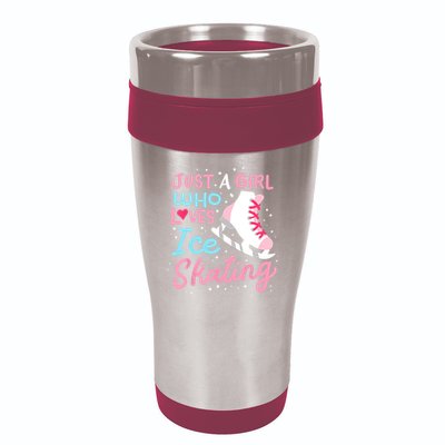 Ice Skating Just A Girl Who Loves Ice Skating 16oz Travel Tumbler