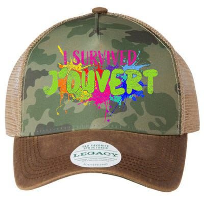 I Survived Jouvert - Caribbean Carnival Paint Splatter Legacy Tie Dye Trucker Hat