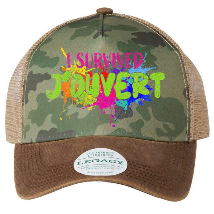I Survived Jouvert - Caribbean Carnival Paint Splatter Legacy Tie Dye Trucker Hat