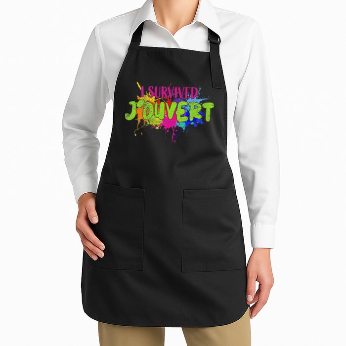 I Survived Jouvert - Caribbean Carnival Paint Splatter Apron