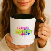 I Survived Jouvert - Caribbean Carnival Paint Splatter Mug