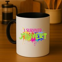 I Survived Jouvert - Caribbean Carnival Paint Splatter Mug