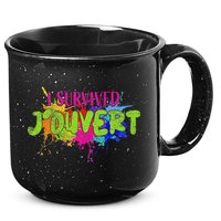 I Survived Jouvert - Caribbean Carnival Paint Splatter 15oz Campfire Ceramic Mug