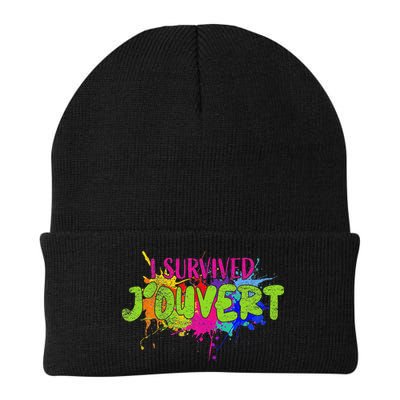 I Survived Jouvert - Caribbean Carnival Paint Splatter Beanie