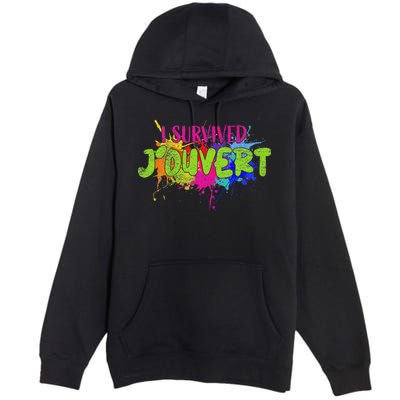 I Survived Jouvert - Caribbean Carnival Paint Splatter Premium Pullover Hoodie
