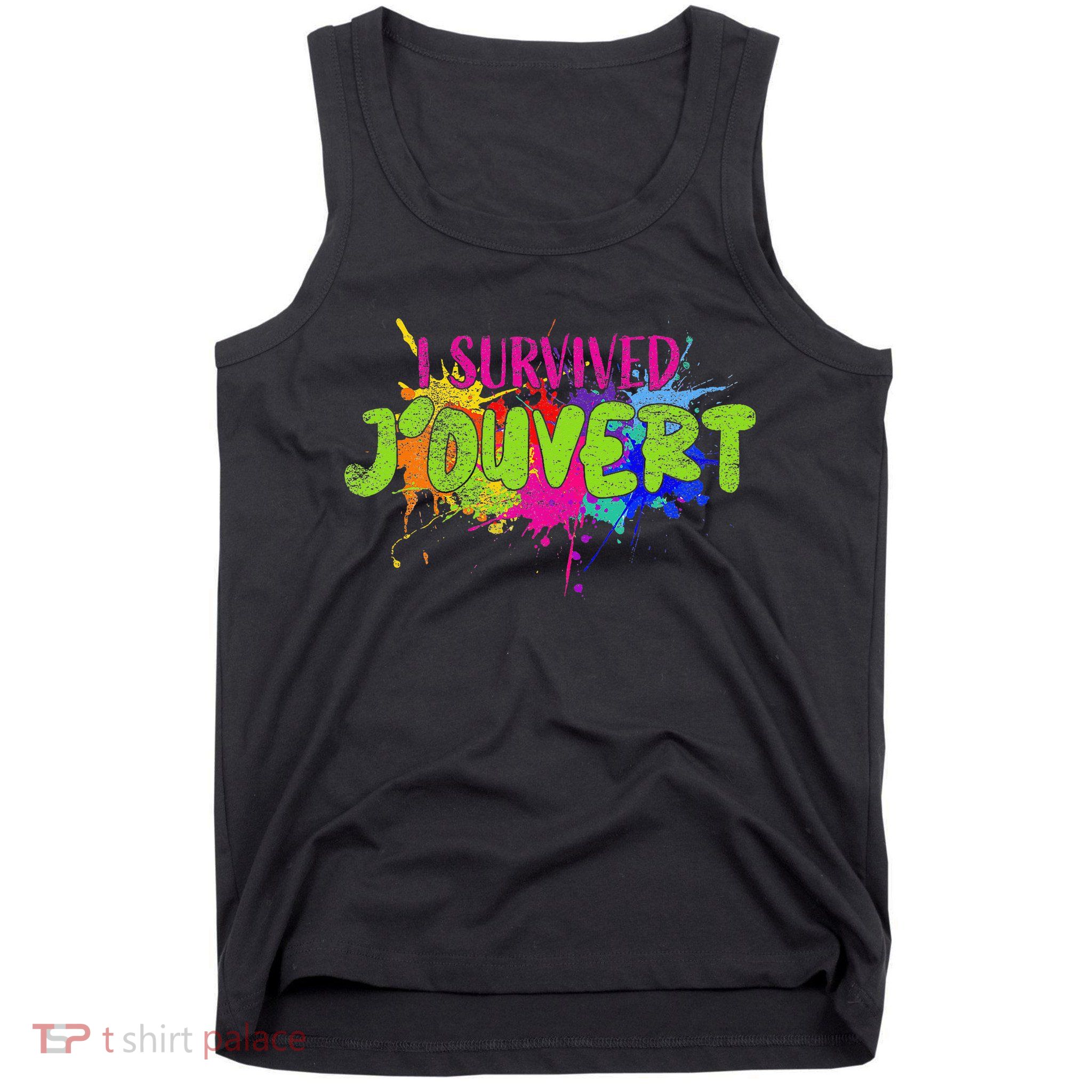 I Survived Jouvert - Caribbean Carnival Paint Splatter Tank Top
